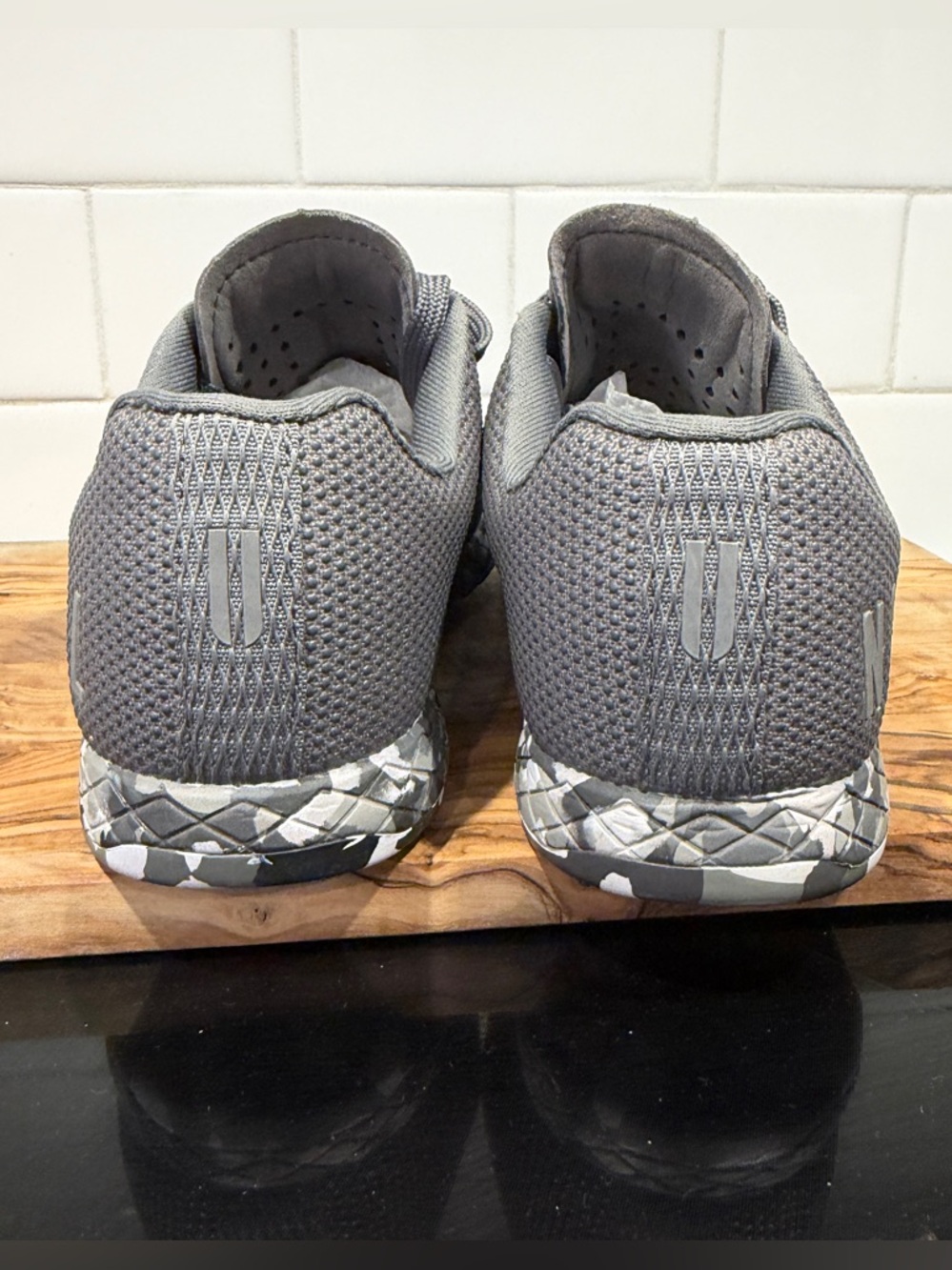 NOBULL  SuperFabric Trainer Low Shoes Black/Gray Camo Soles Women’s 7 Men’s 5.5 - Picture 5 of 12